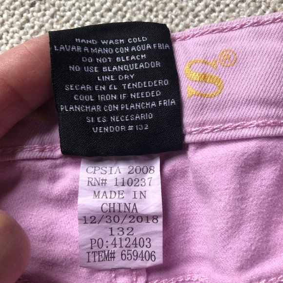 Vigoss Girls The Malibu Mid Shorts Embroidered Floral Pink Denim Cut Off Size 14 - Picture 5 of 9